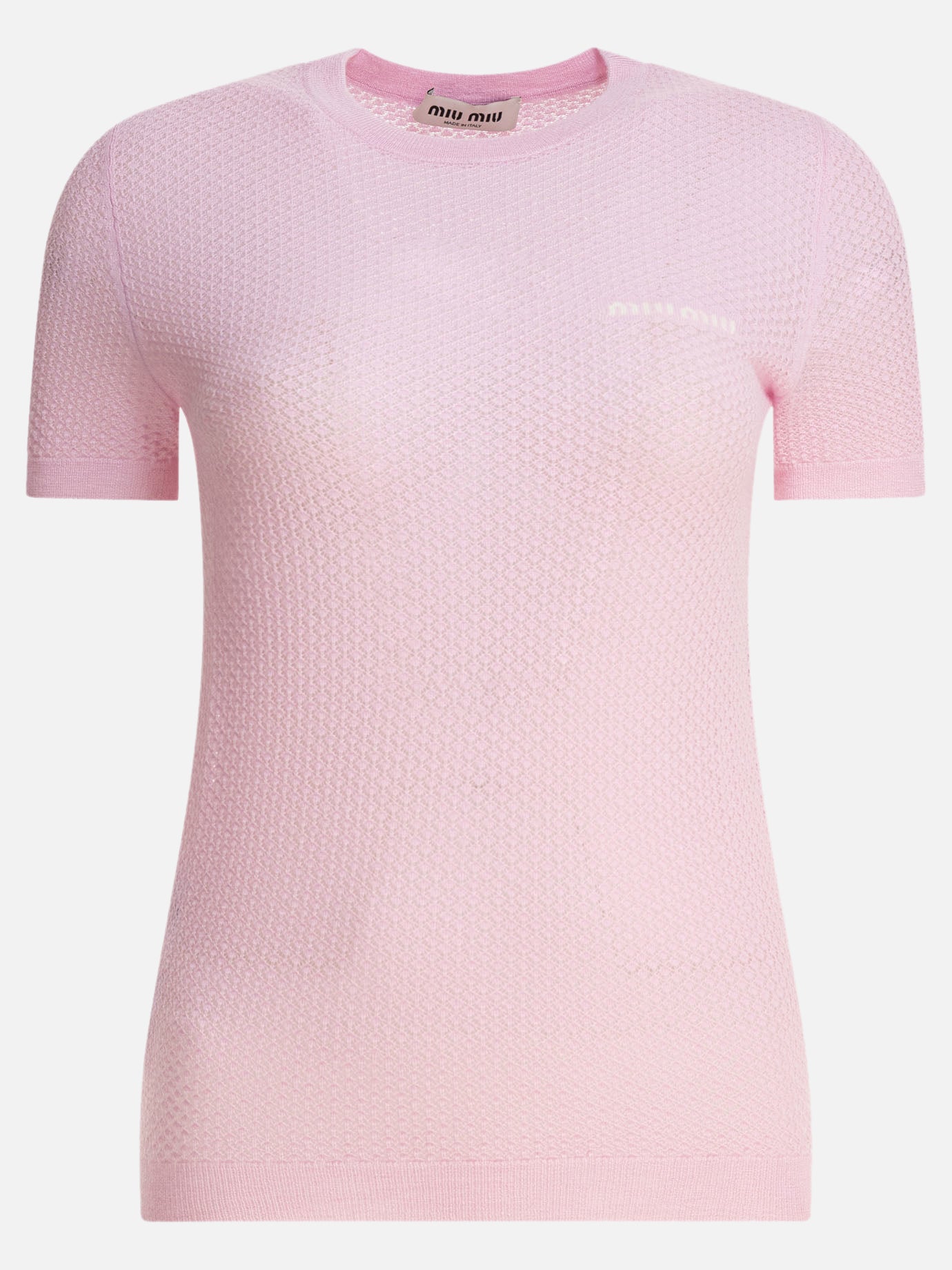 Crewneck sweaters Logo  Pink - Miu Miu Women | PDP | VIETTI Online Store | Zoom-Modal
