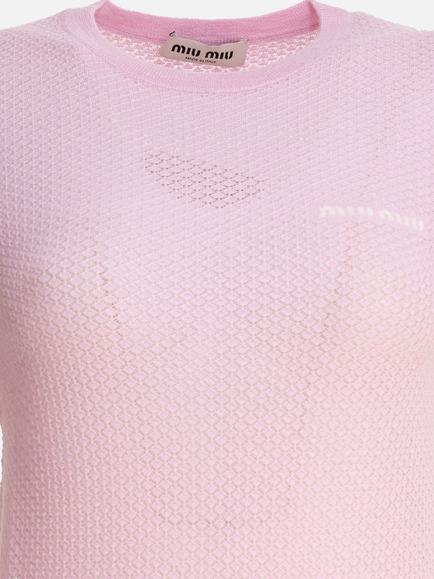 Crewneck sweaters Logo  Pink - Miu Miu Women | PDP | VIETTI Online Store | Zoom-Modal_3
