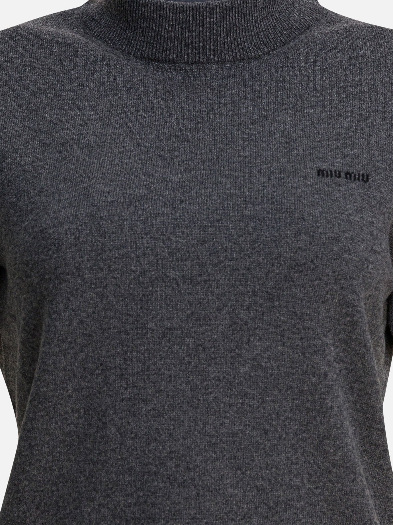 Turtleneck sweaters Solid colour  Grey - Miu Miu Women | PDP | VIETTI Online Store | thumbnail_3