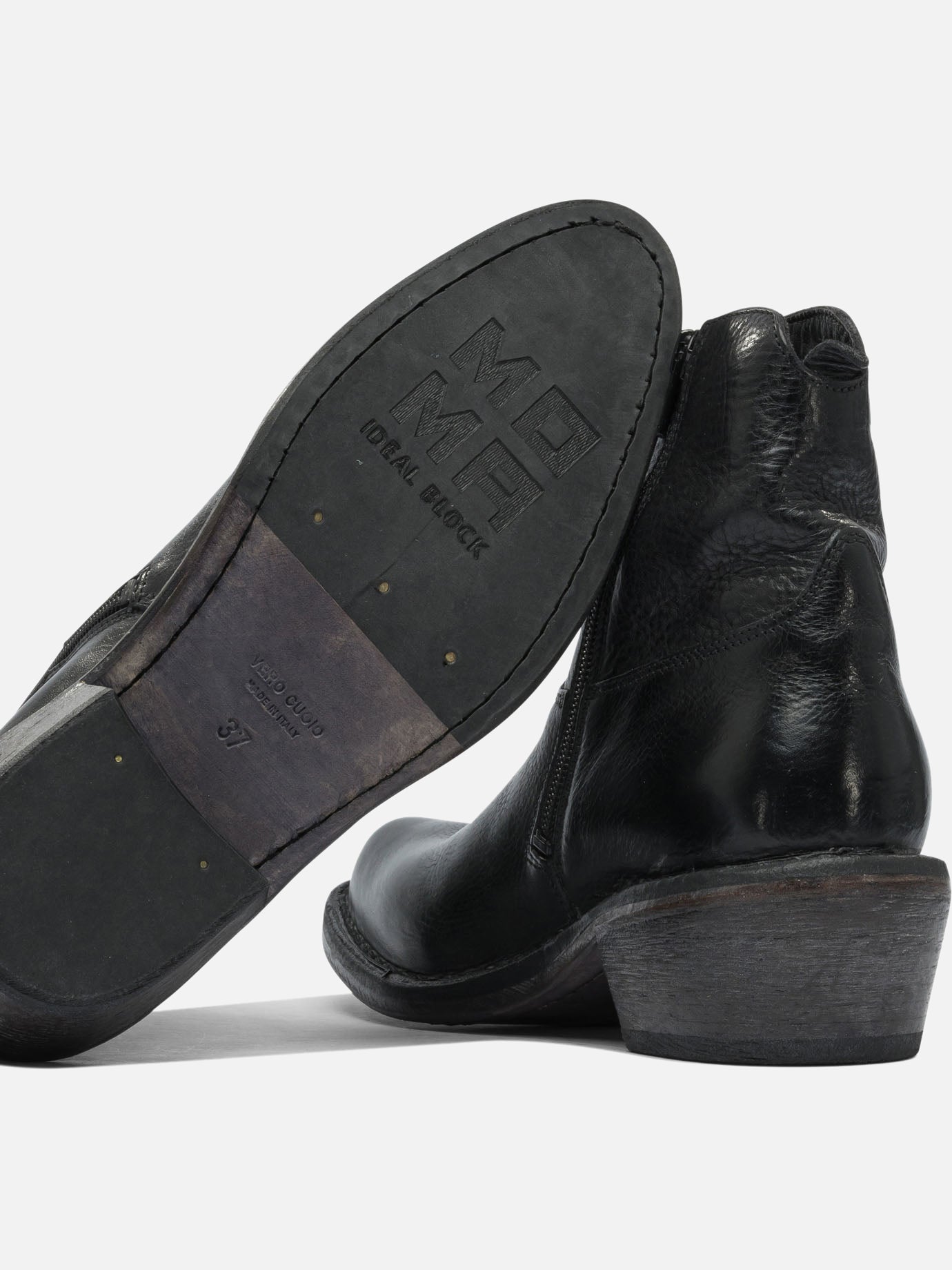 Cowboy 100% leather - 80% rubber 20% leather  Black - Moma Women | PDP | VIETTI Online Store | Zoom-Modal_5
