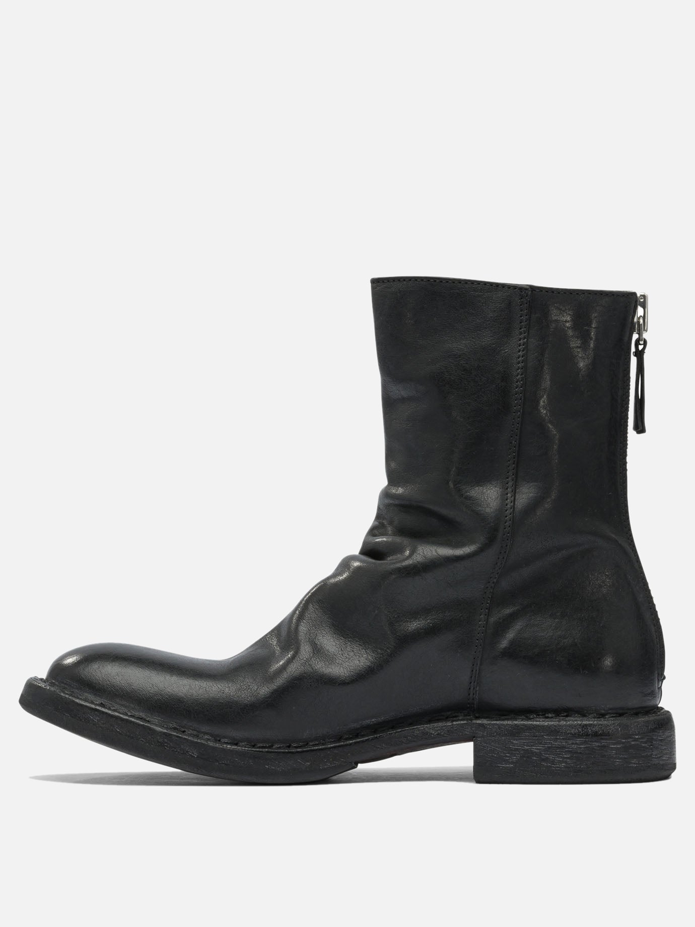 Zipped boots 100% leather - 80% rubber 20% leather  Black - Moma Women | PDP | VIETTI Online Store | thumbnail_3