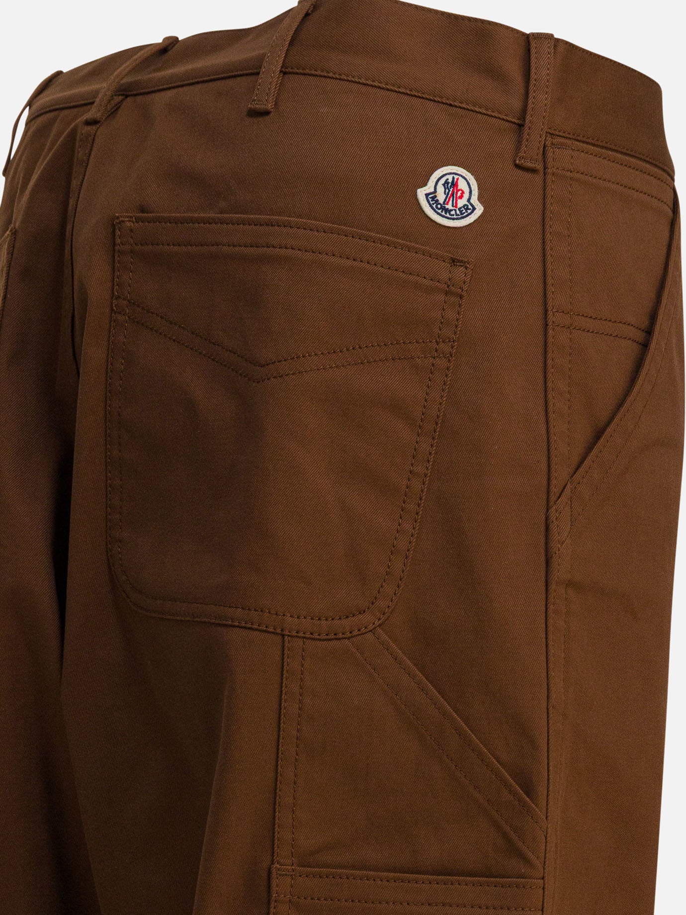 Cargo & parachute trousers Solid colour  Brown - Moncler Men | PDP | VIETTI Online Store | thumbnail_4