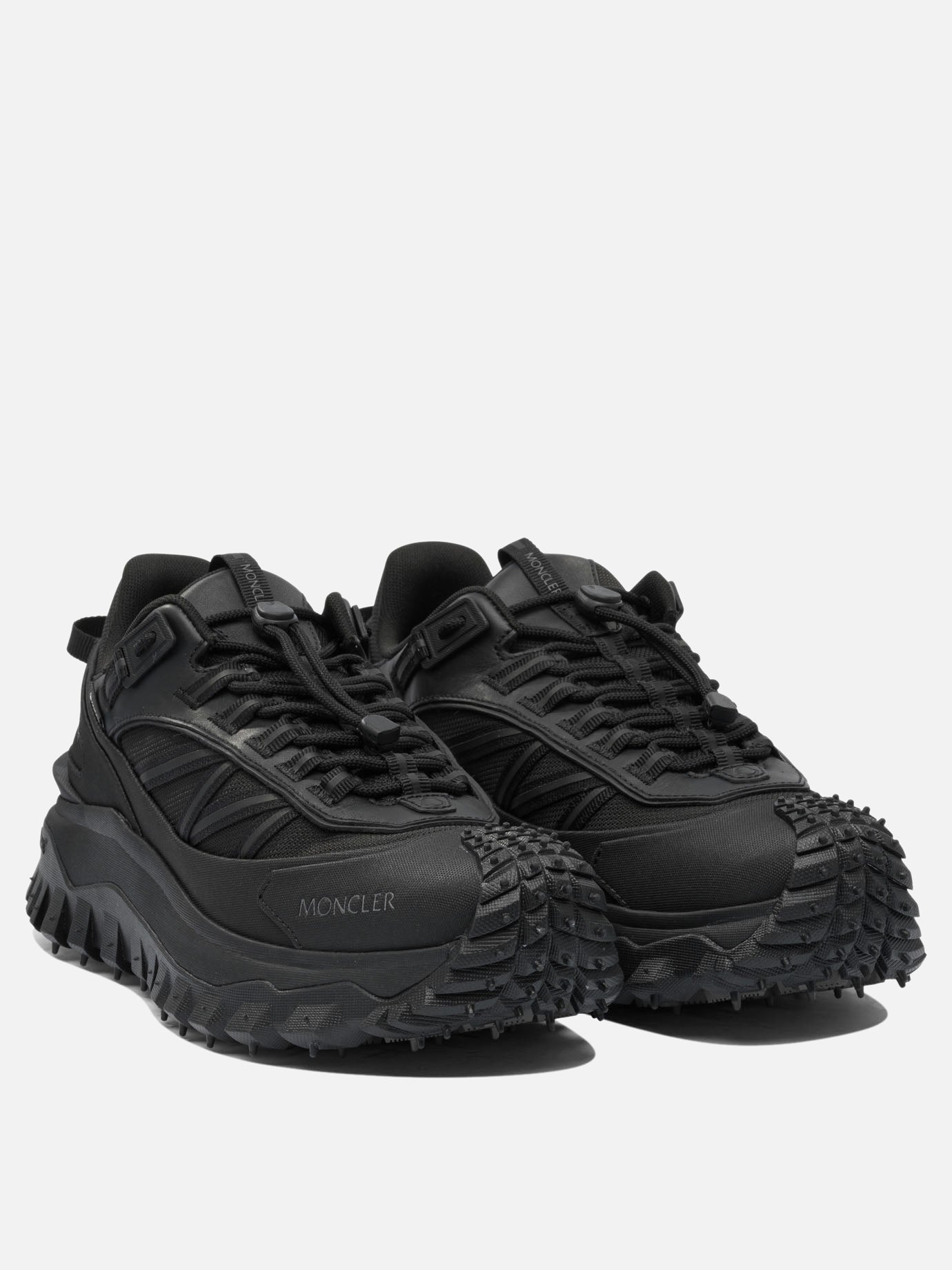 Low top sneakers 60% nylon 40% leather - 100% rubber  Black - Moncler Women | PDP | VIETTI Online Store | thumbnail_2