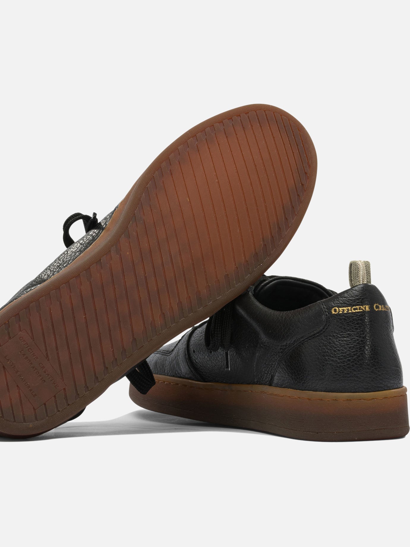 Low top sneakers 100% leather - 100% rubber  Black - Officine Creative Men | PDP | VIETTI Online Store | thumbnail_2