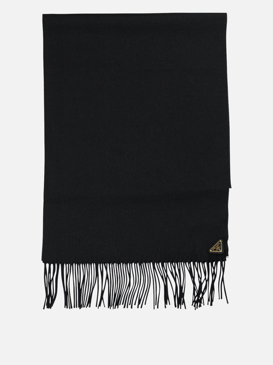 Fringed scarves Logo  Black - Prada Women | PLP | VIETTI Online Store 
