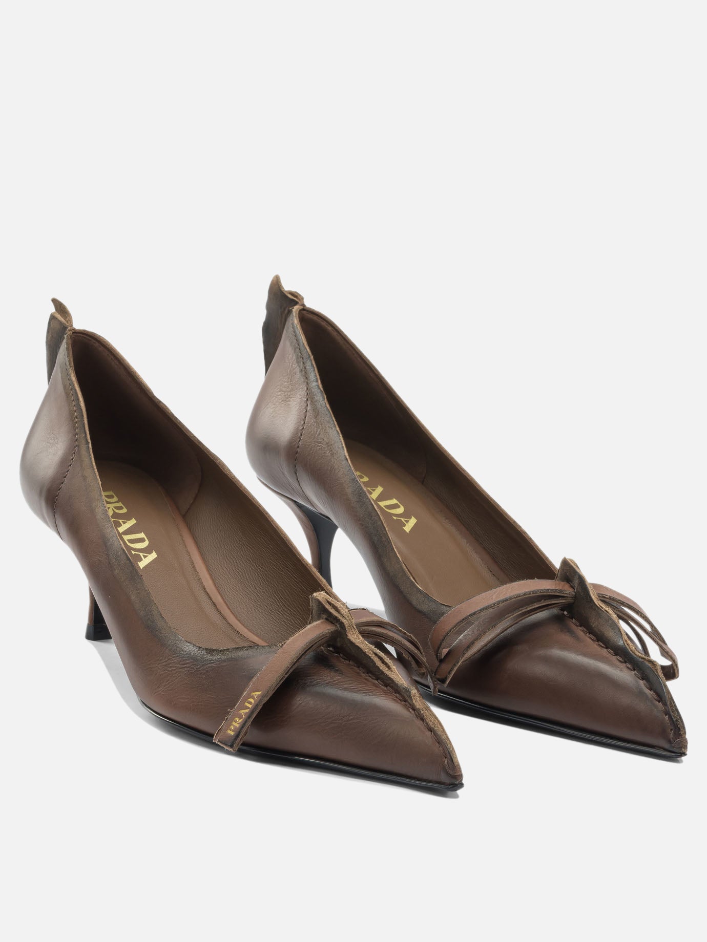 Heeled sandals 100% calf leather  Brown - Prada Women | PDP | VIETTI Online Store | Zoom-Modal_2
