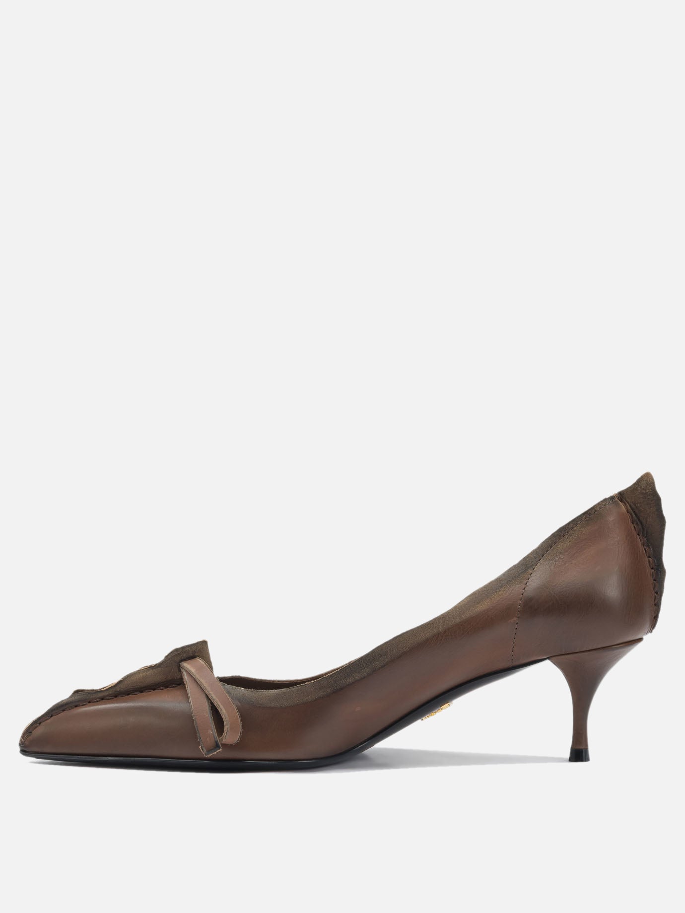 Heeled sandals 100% calf leather  Brown - Prada Women | PDP | VIETTI Online Store | Zoom-Modal_3
