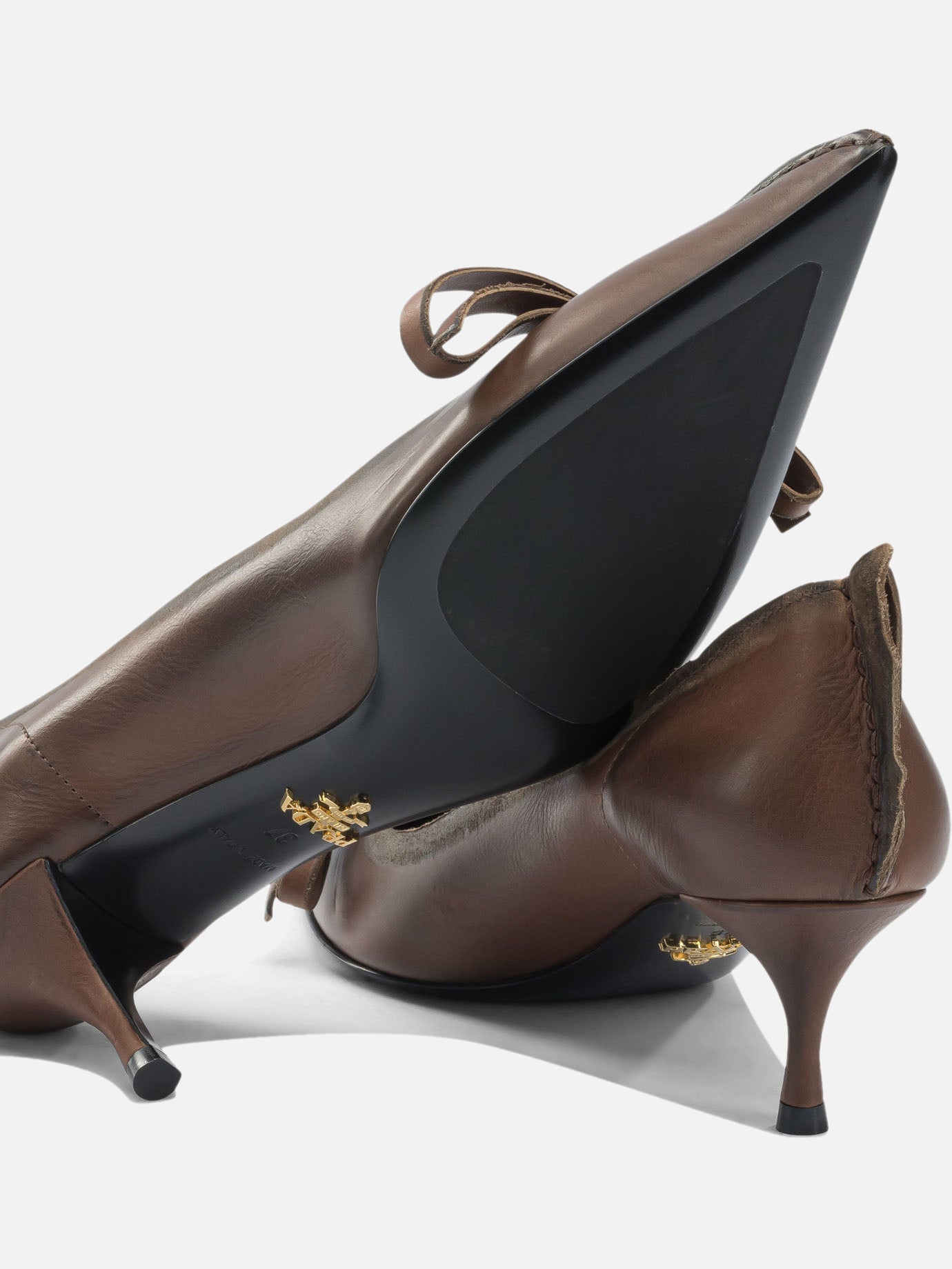 Heeled sandals 100% calf leather  Brown - Prada Women | PDP | VIETTI Online Store | Zoom-Modal_5
