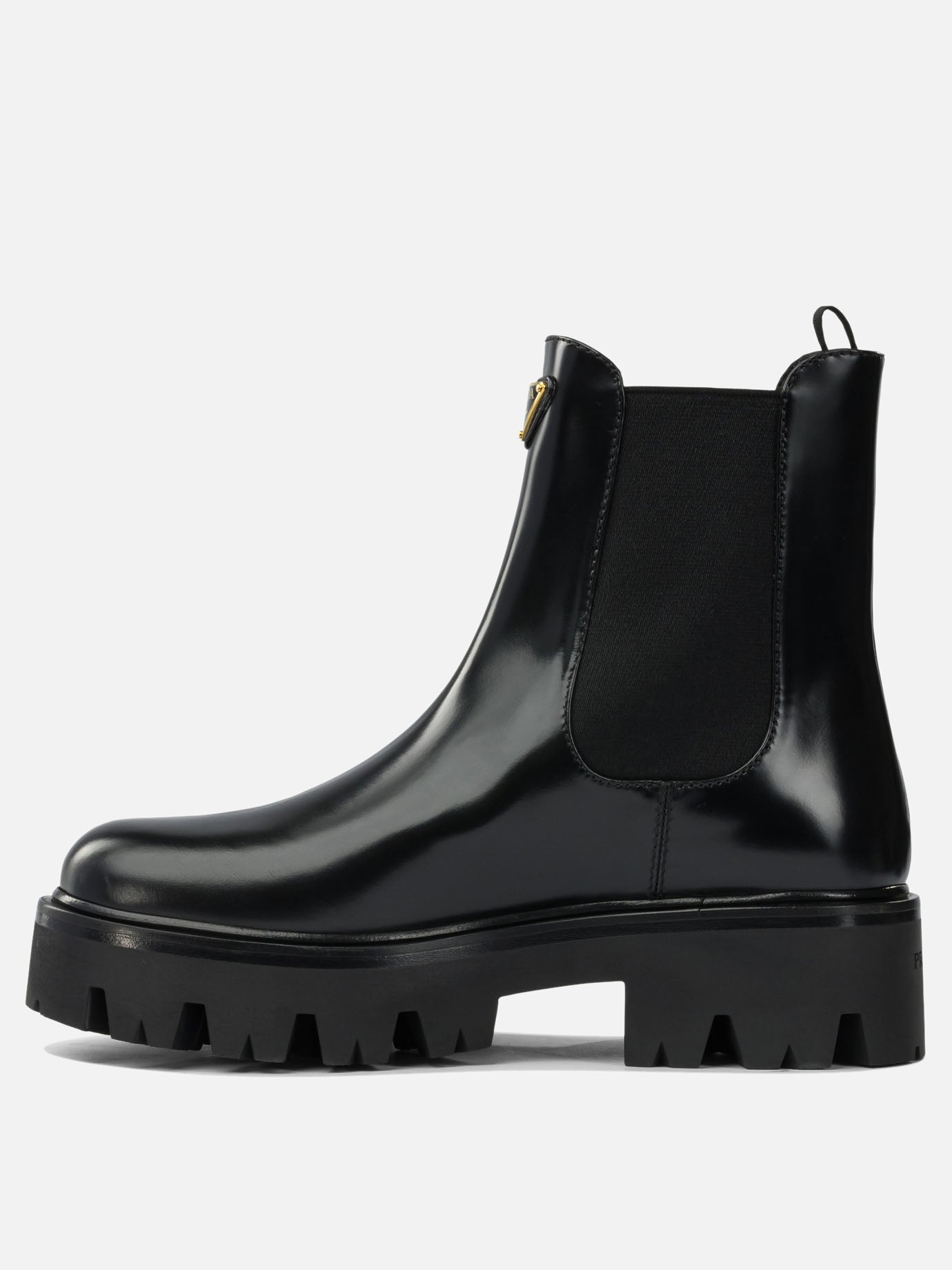 Pull-on boots 100% calf leather - 74% polyester 26% elastane  Black - Prada Women | PDP | VIETTI Online Store | Zoom-Modal_3

