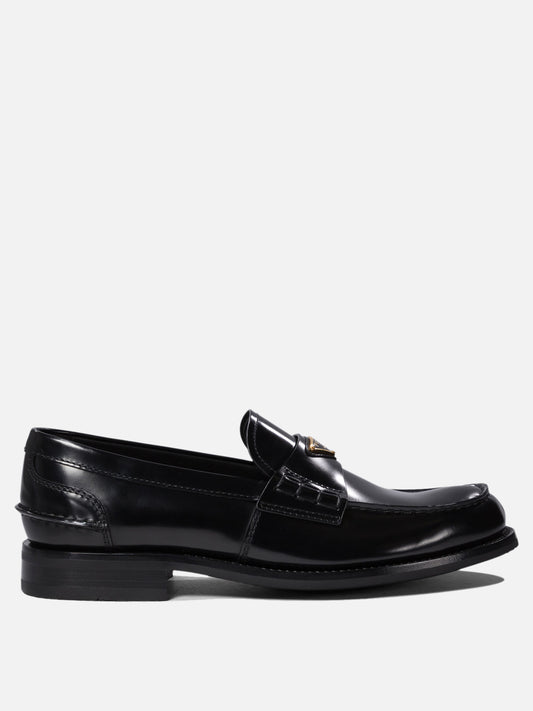 Prada Brushed leather loafers 14967914_6 Black 1