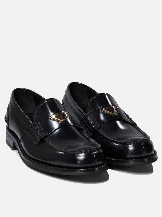 Prada Brushed leather loafers 14967914_6 Black 2