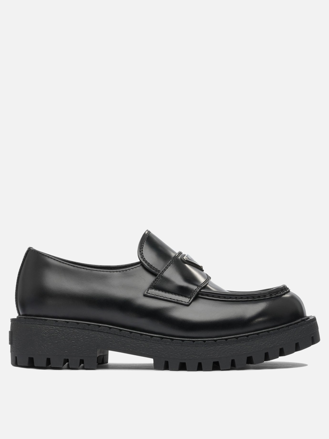Loafers 100% calf leather - 100% rubber  Black - Prada Men | PDP | VIETTI Online Store | thumbnail