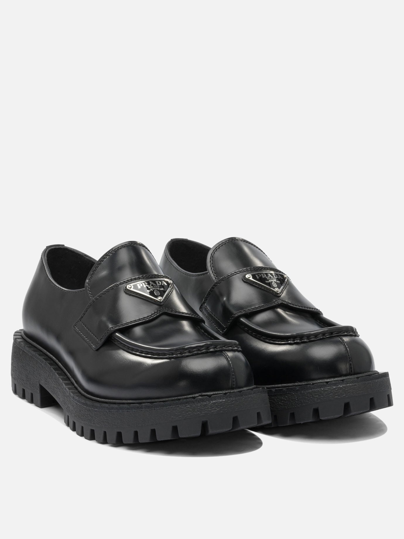 Loafers 100% calf leather - 100% rubber  Black - Prada Men | PDP | VIETTI Online Store | thumbnail_2