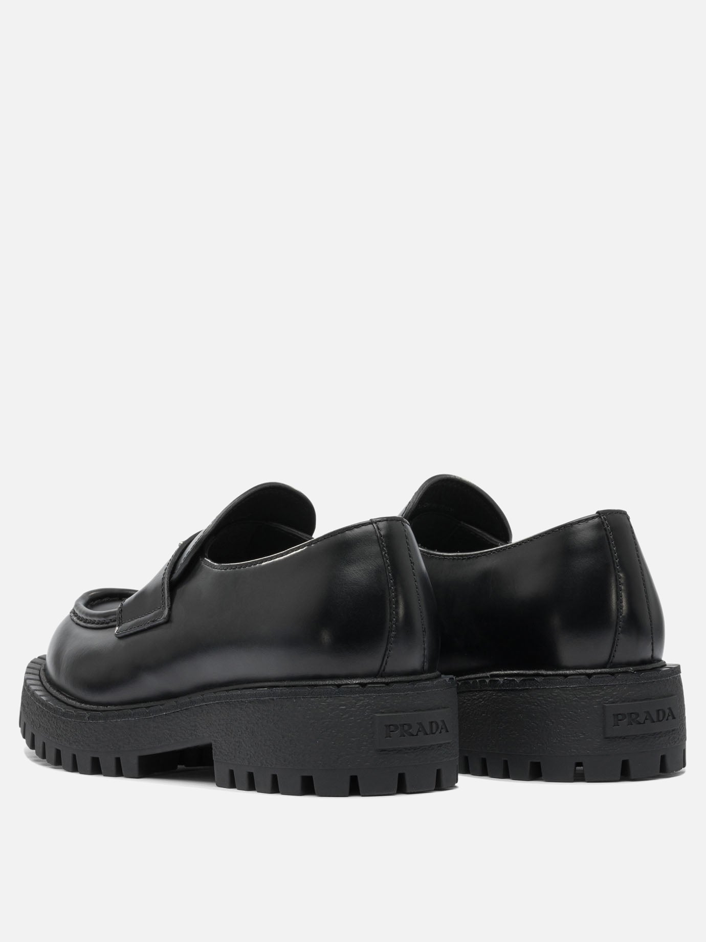 Loafers 100% calf leather - 100% rubber  Black - Prada Men | PDP | VIETTI Online Store | thumbnail_4