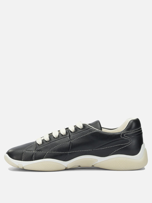 Low top sneakers 100% lamb leather - 100% rubber  Black - Prada Men | PDP | VIETTI Online Store | 2
