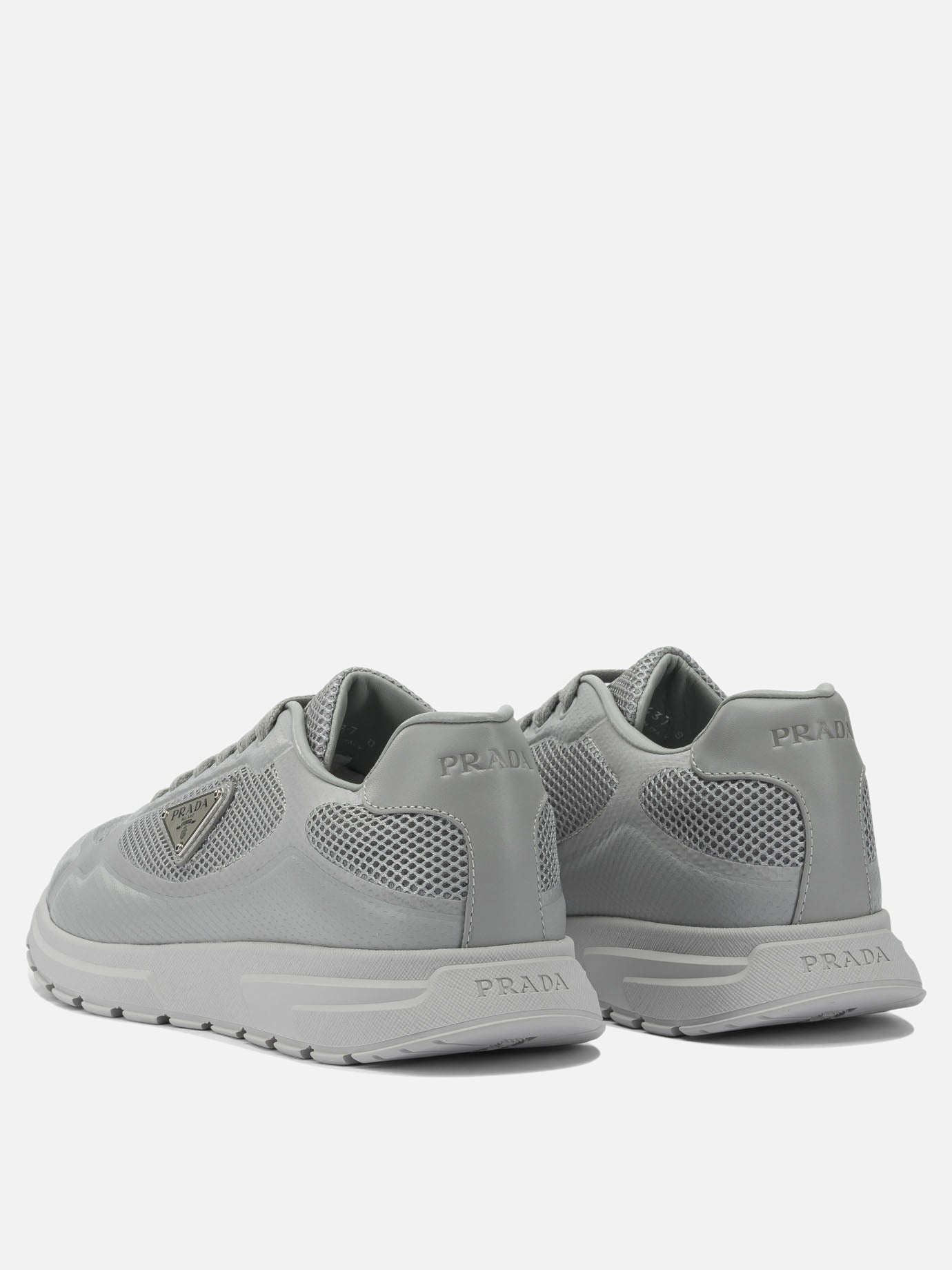 Low top sneakers 100% polyuretane - 100% rubber  Grey - Prada Men | PDP | VIETTI Online Store | Zoom-Modal_4
