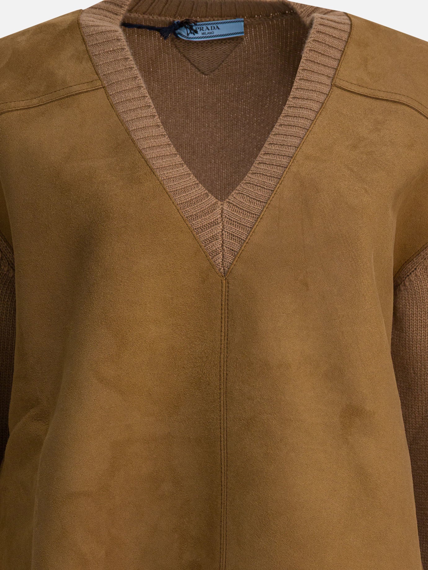 V neck sweaters Solid colour  Beige - Prada Women | PDP | VIETTI Online Store | Zoom-Modal_3
