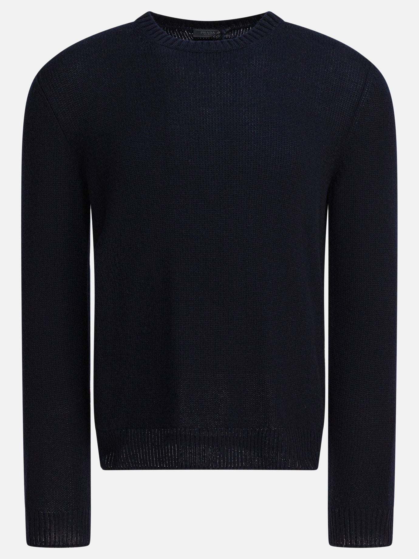 Crewneck sweaters Solid colour  Blue - Prada Men | PDP | VIETTI Online Store | thumbnail