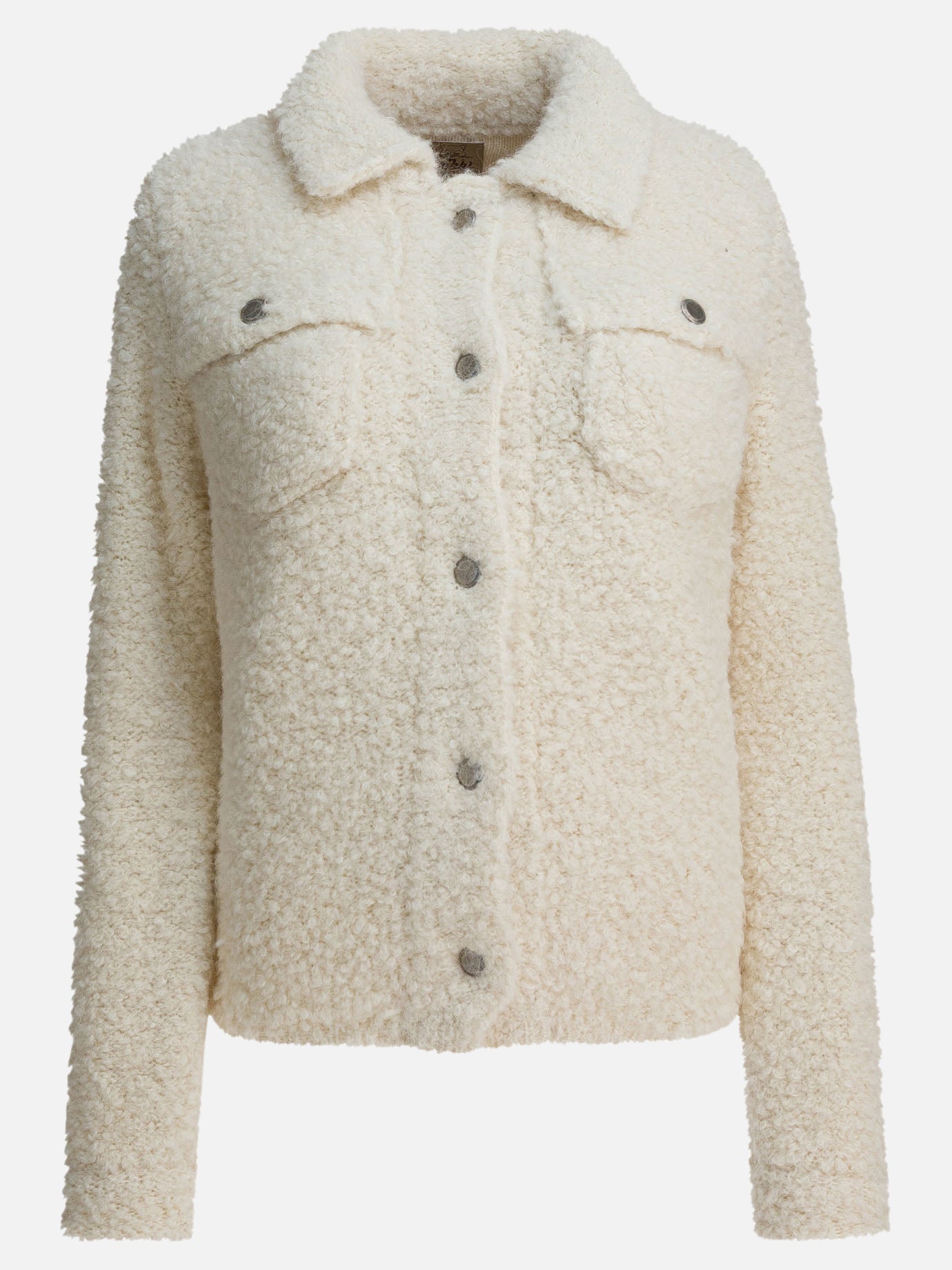 Overshirt jackets Bouclé  White - Rakkì Women | PDP | VIETTI Online Store | Zoom-Modal
