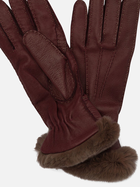 Casual gloves 100% leather  Bordeaux - Restelli Women | PDP | VIETTI Online Store | 2
