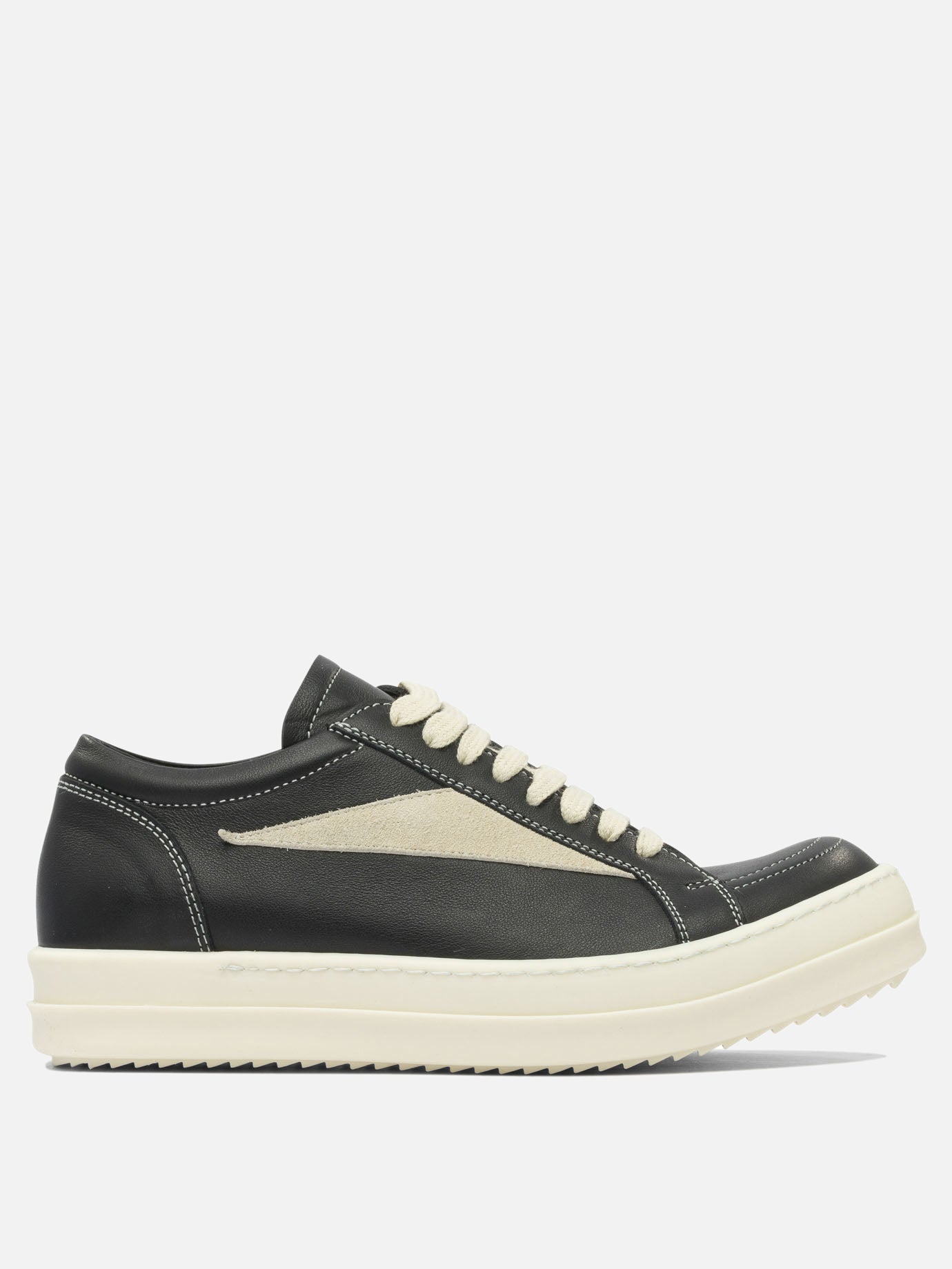 Low top sneakers 100% leather - 100% rubber  Black - Rick Owens Women | PDP | VIETTI Online Store | thumbnail