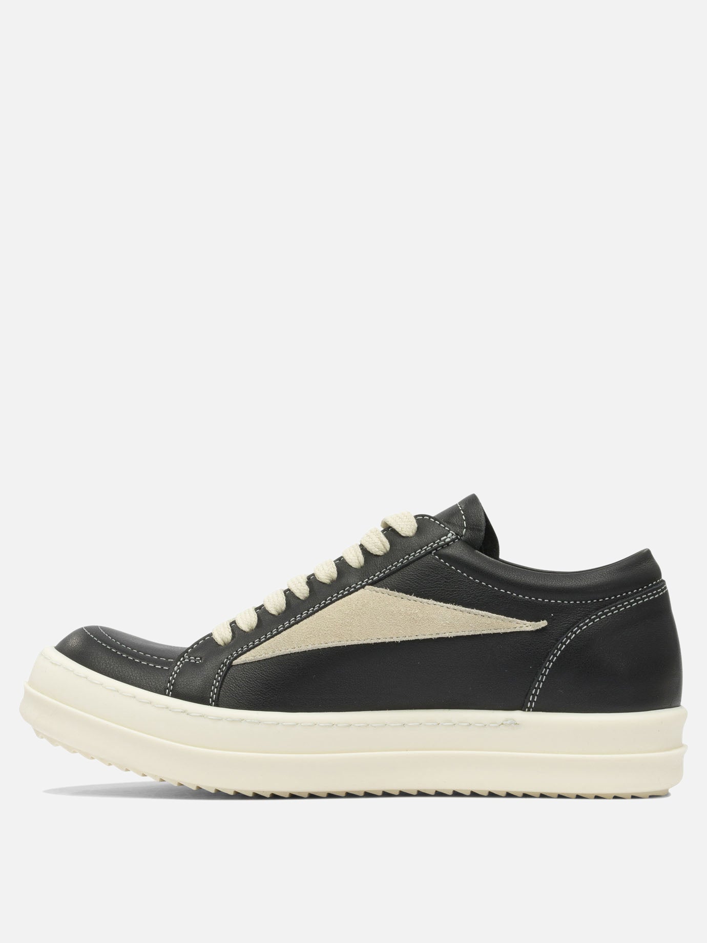 Low top sneakers 100% leather - 100% rubber  Black - Rick Owens Women | PDP | VIETTI Online Store | Zoom-Modal_3
