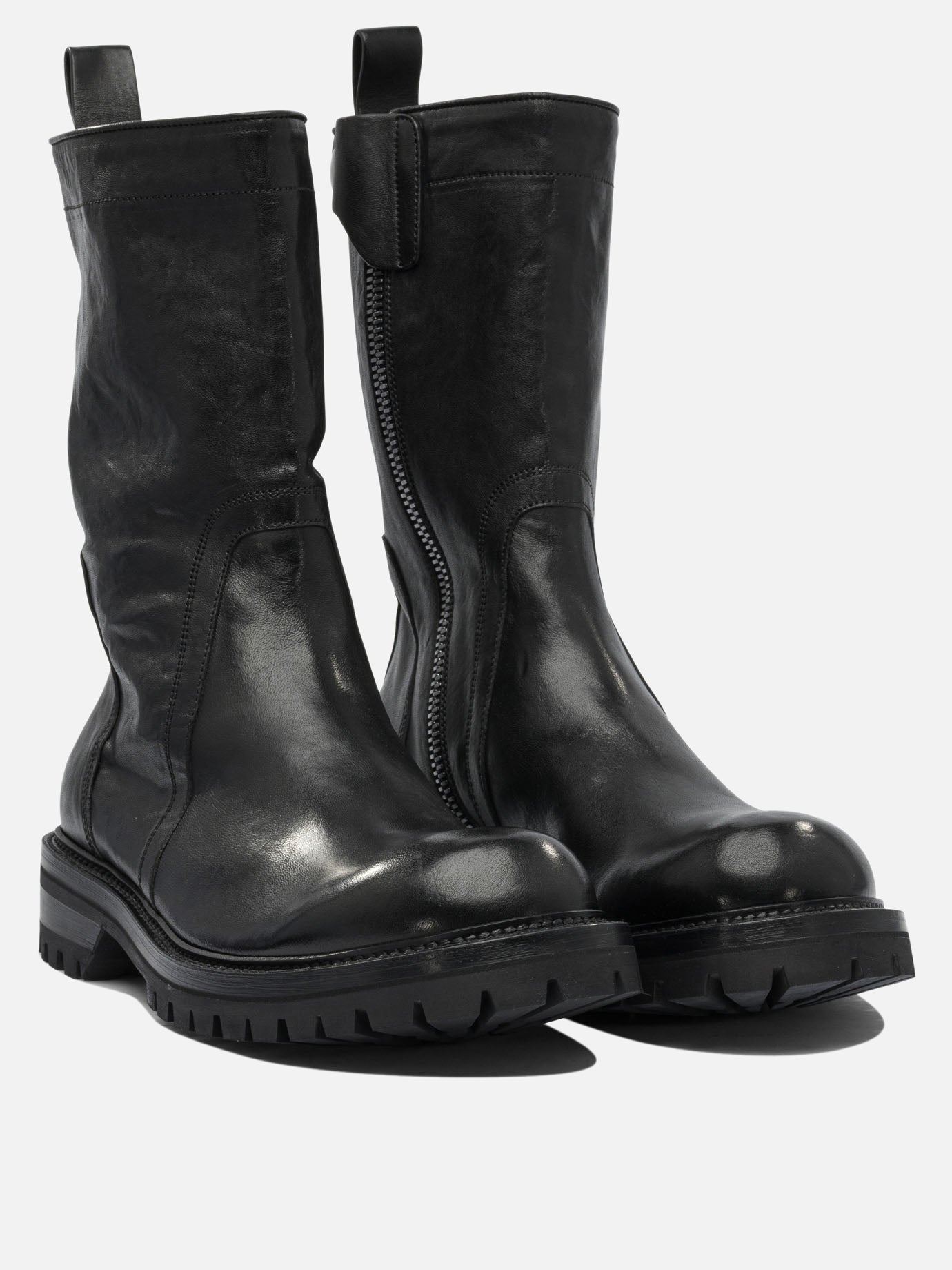 Zipped boots 100% leather - 100% rubber  Black - Rick Owens Men | PDP | VIETTI Online Store | Zoom-Modal_2
