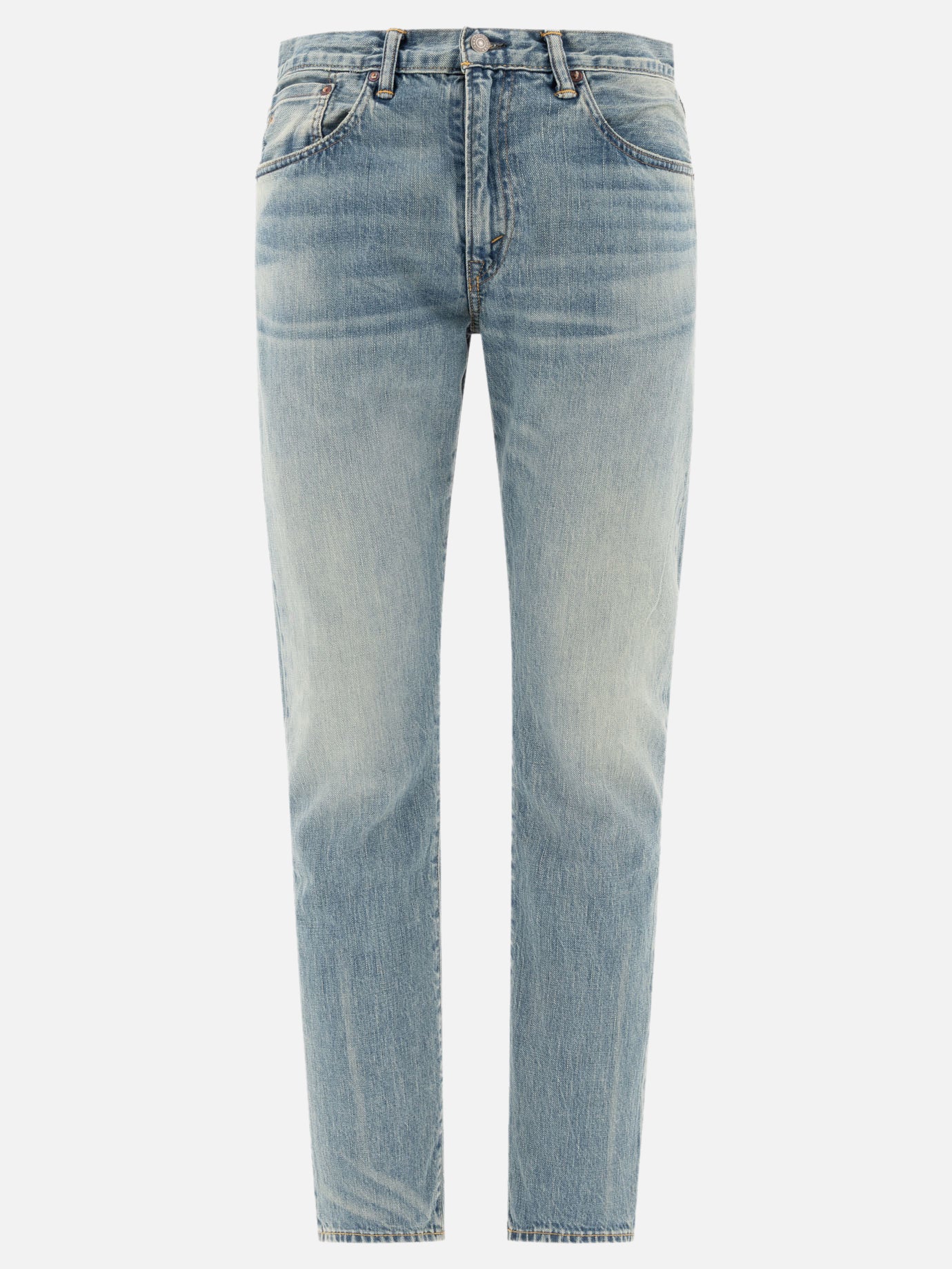 Straight-leg jeans Denim  Light blue - RRL by Ralph Lauren Men | PDP | VIETTI Online Store | thumbnail