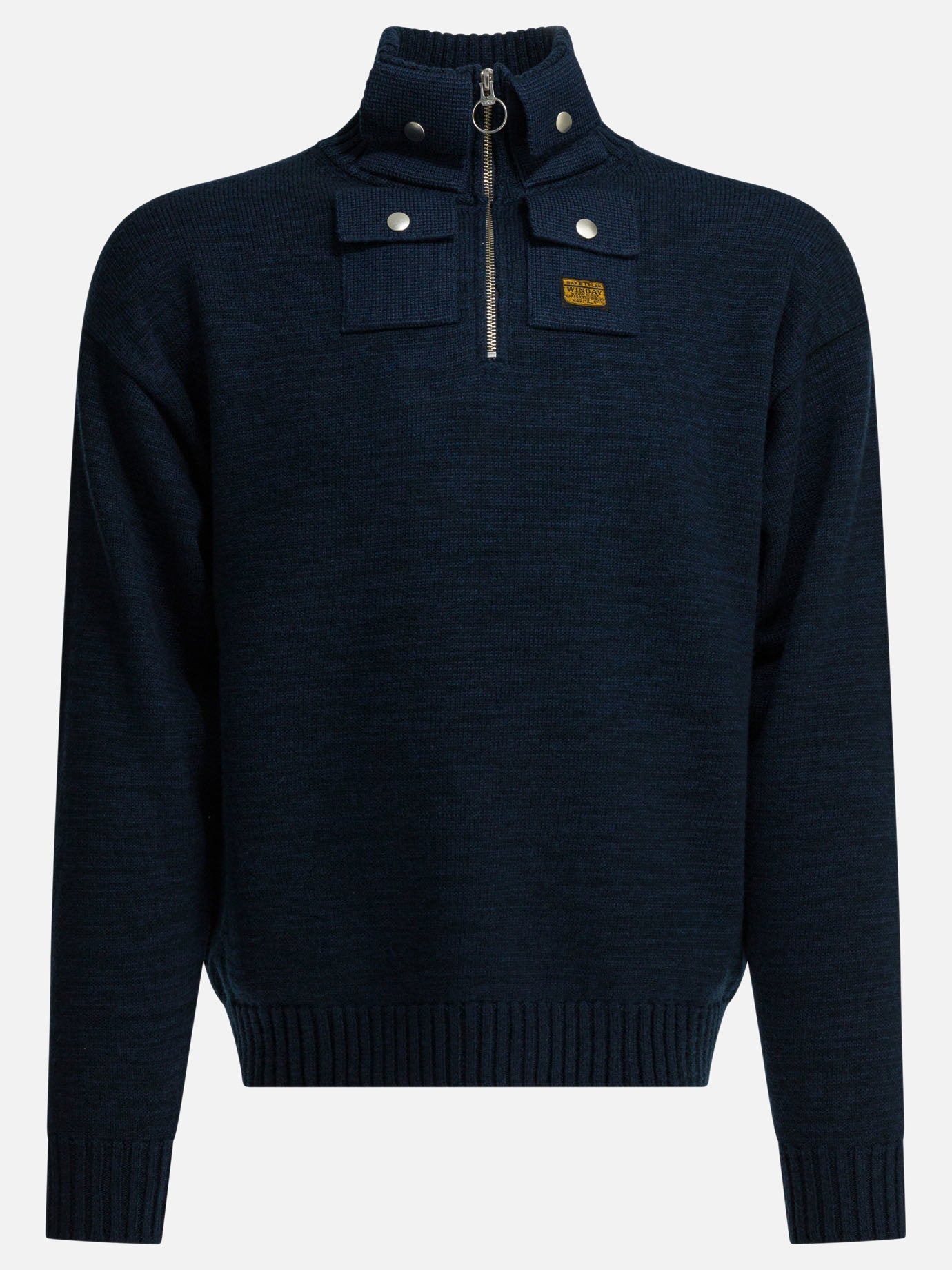 Half zip sweaters Solid colour  Blue - KAPITAL Men | PDP | VIETTI Online Store | Zoom-Modal
