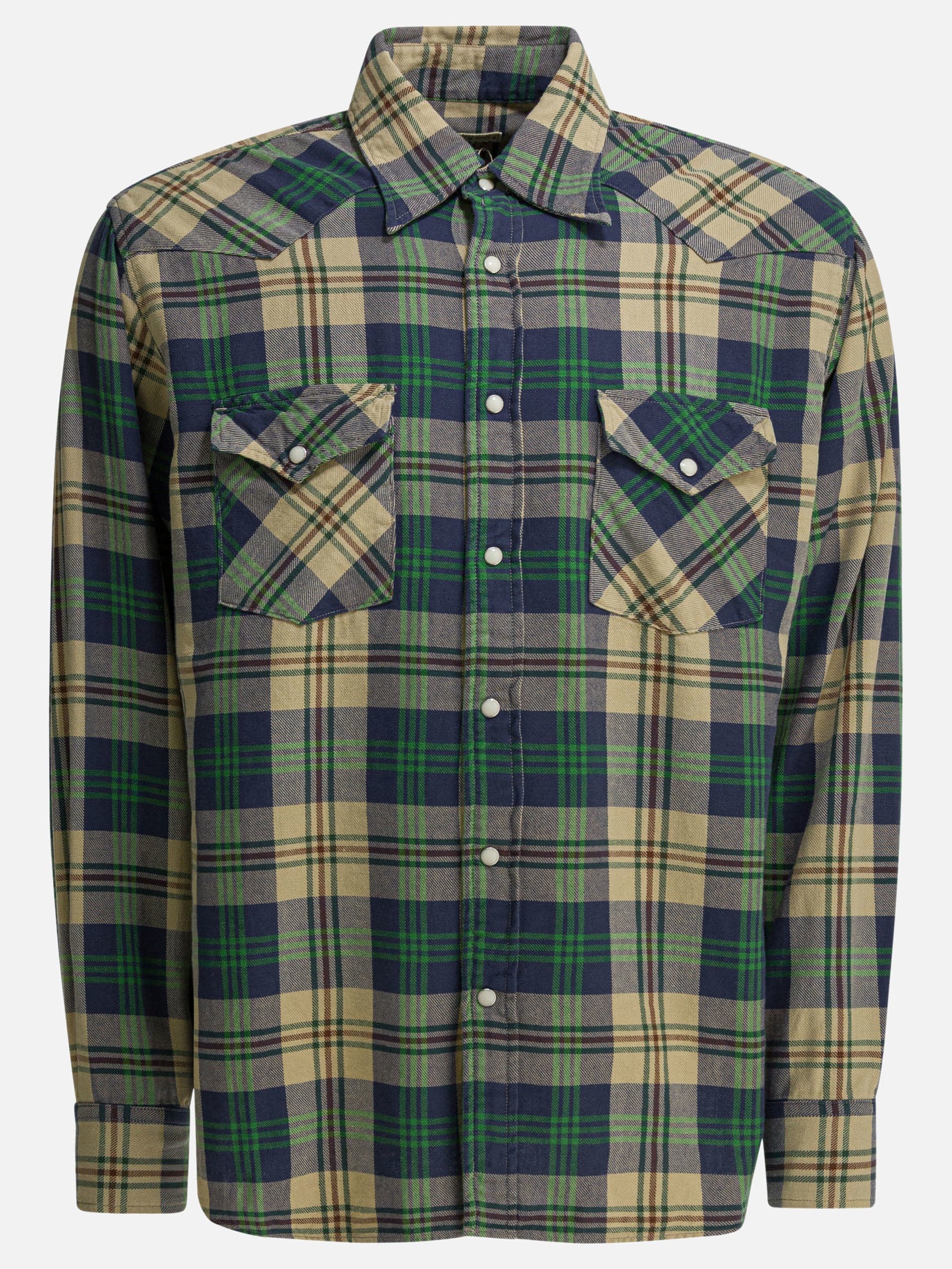 Casual shirts Check  Green - KAPITAL Men | PDP | VIETTI Online Store | thumbnail