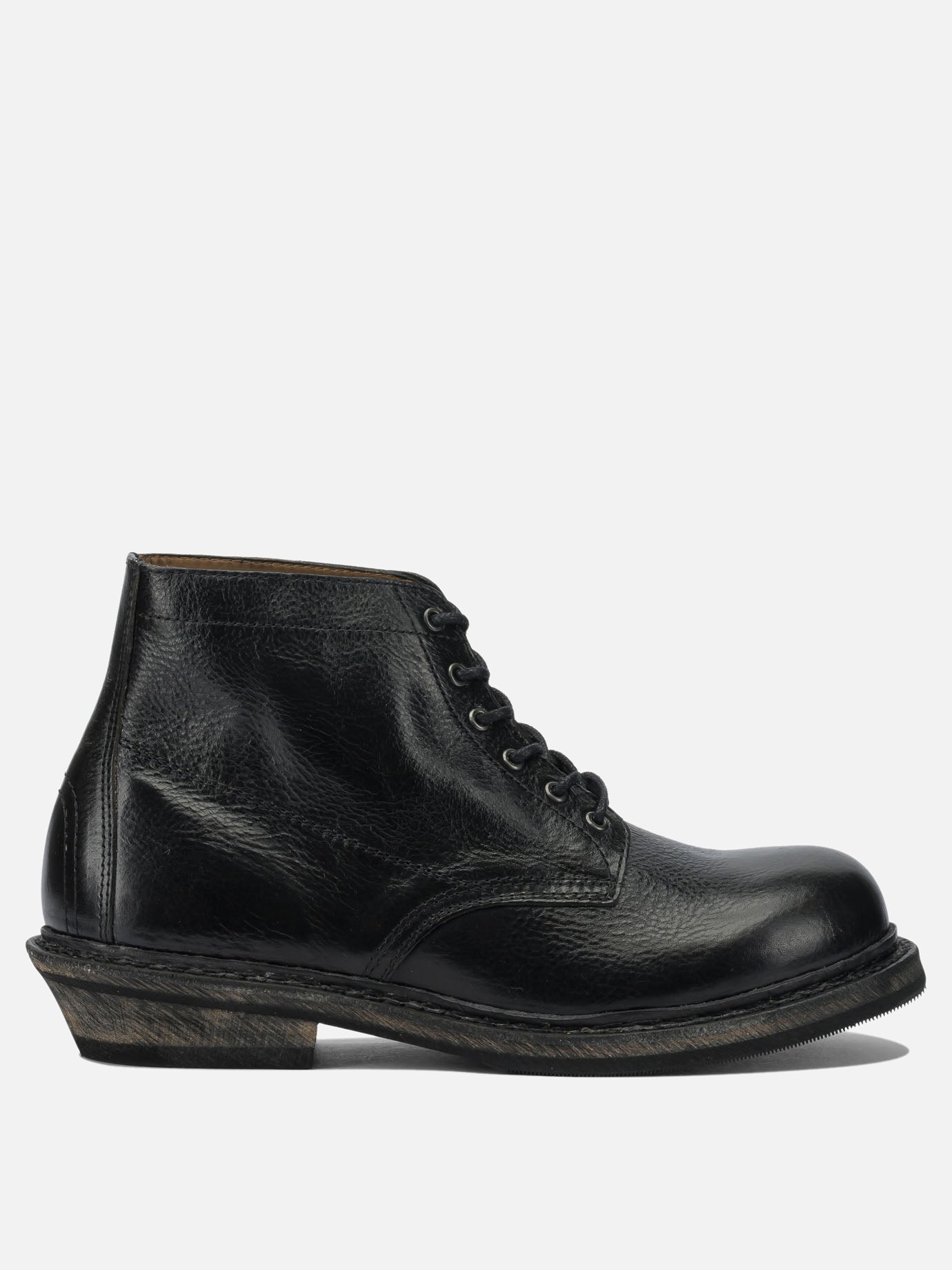 Lace-up boots 100% leather - 100% rubber  Black - Our Legacy Men | PDP | VIETTI Online Store | thumbnail