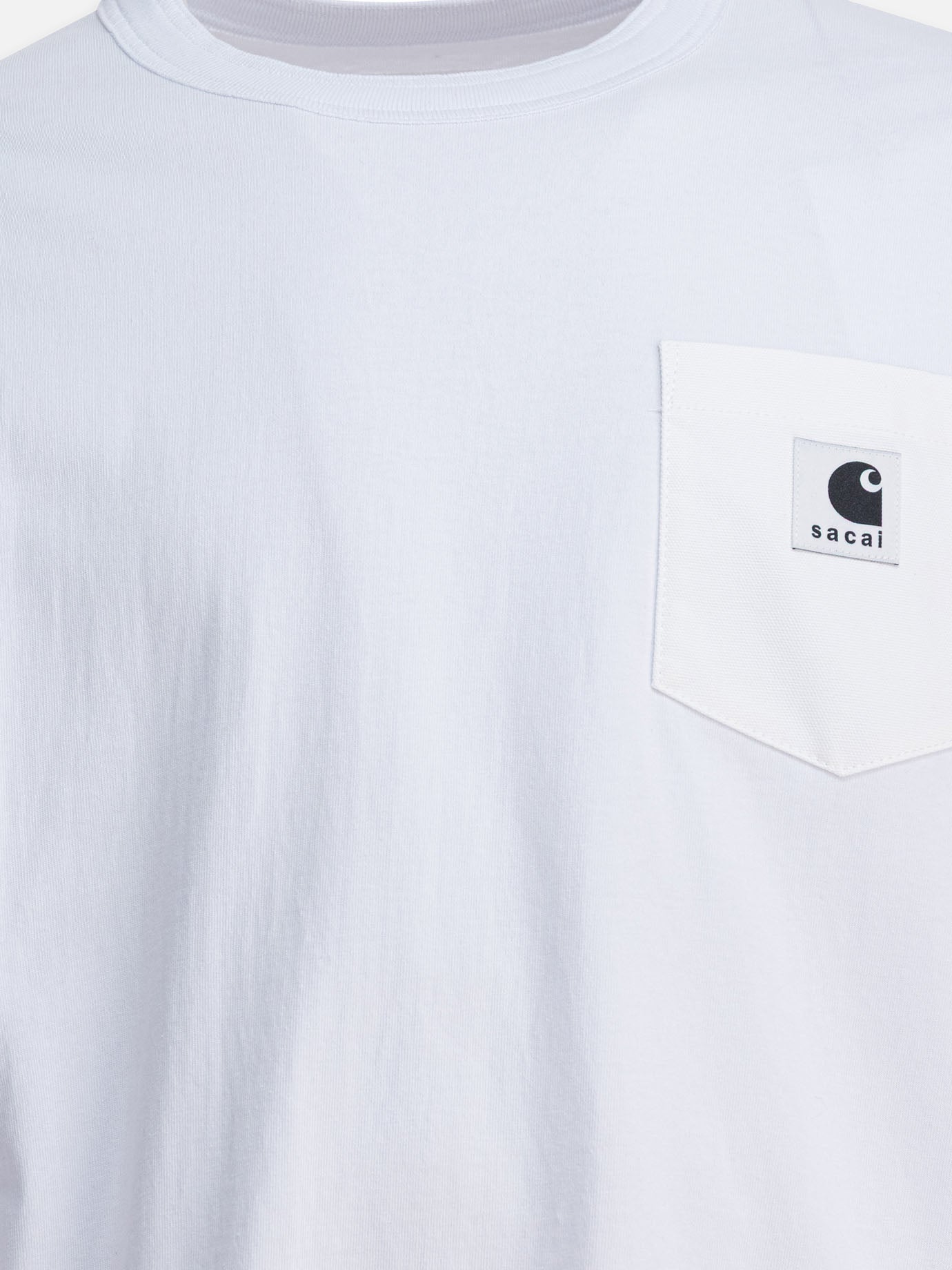 Crewneck t-shirts Logo  White - Sacai Men | PDP | VIETTI Online Store | thumbnail_3