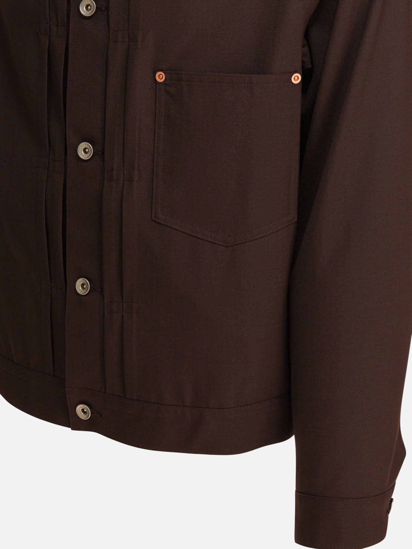 Overshirt jackets Solid colour  Brown - Sacai Men | PDP | VIETTI Online Store | thumbnail_4