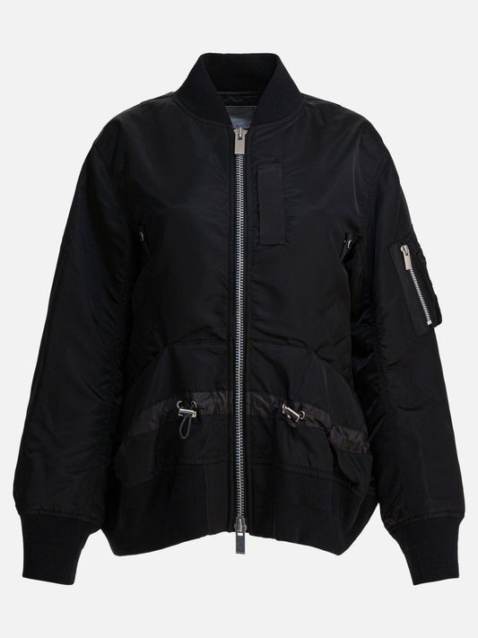 Bomber jackets Solid colour  Black - Sacai Women | PLP | VIETTI Online Store 

