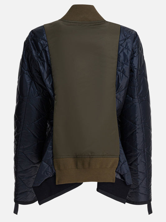 Bomber jackets Textured knit  Green - Sacai Women | PDP | VIETTI Online Store | 2
