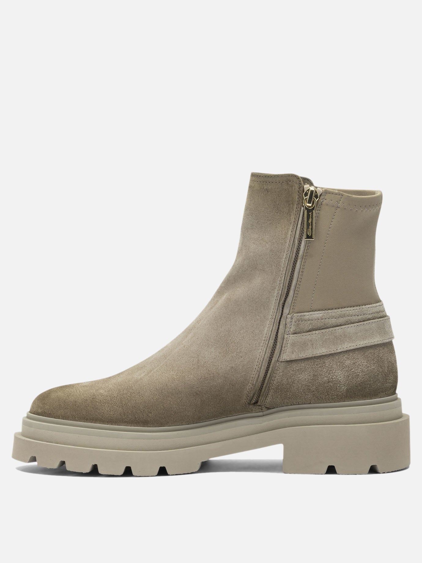 Zipped boots 100% suede - 100% rubber  Beige - Santoni Women | PDP | VIETTI Online Store | Zoom-Modal_3
