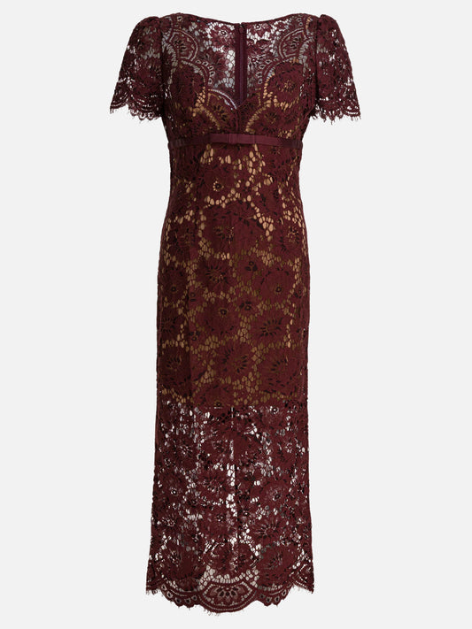Midi dresses Solid colour  Bordeaux - Self-portrait Women | PDP | VIETTI Online Store 
