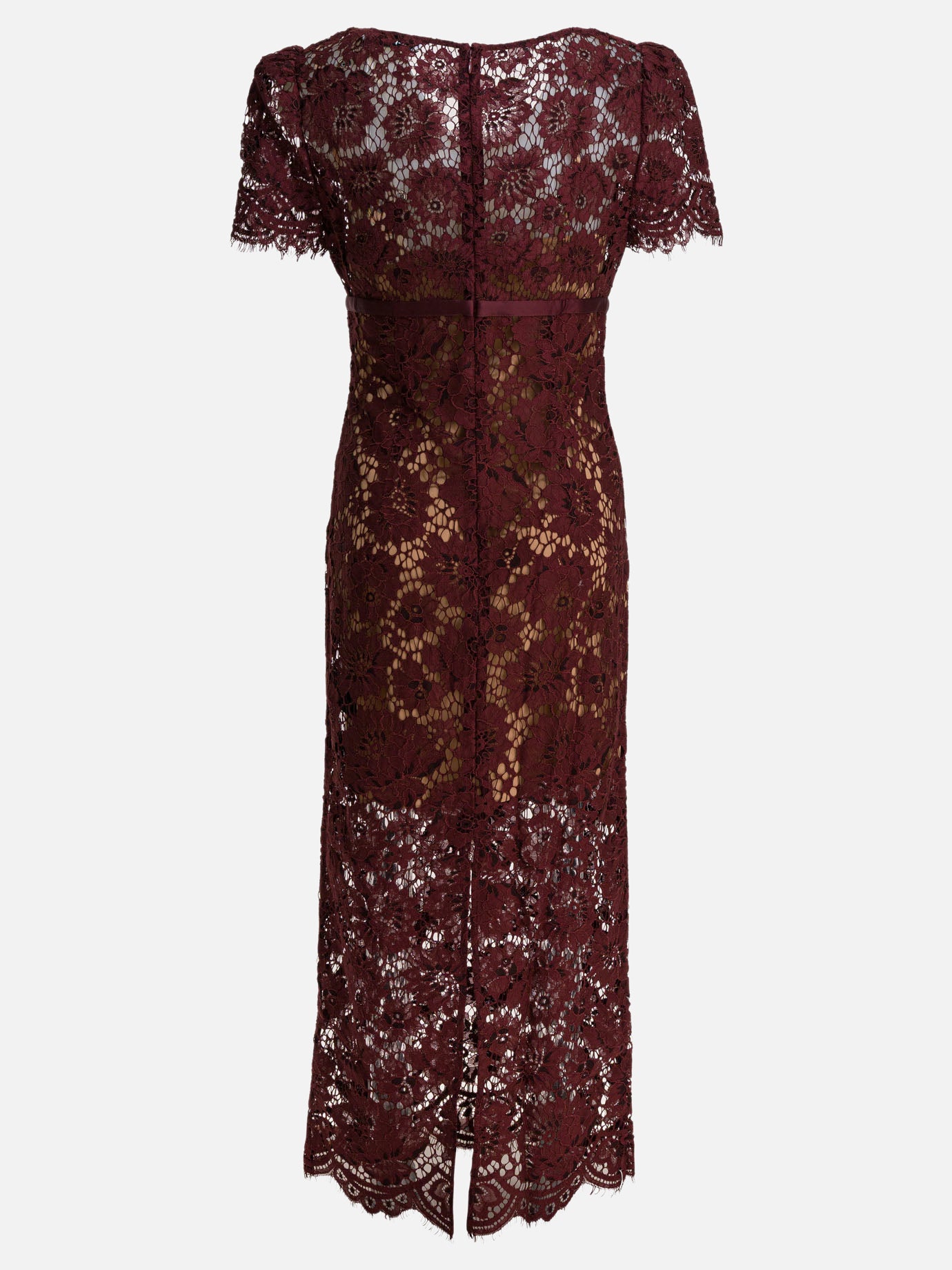 Midi dresses Solid colour  Bordeaux - Self-portrait Women | PDP | VIETTI Online Store | thumbnail_2