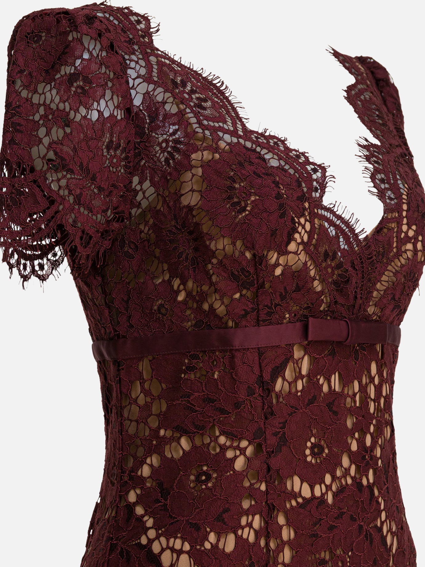 Midi dresses Solid colour  Bordeaux - Self-portrait Women | PDP | VIETTI Online Store | Zoom-Modal_4
