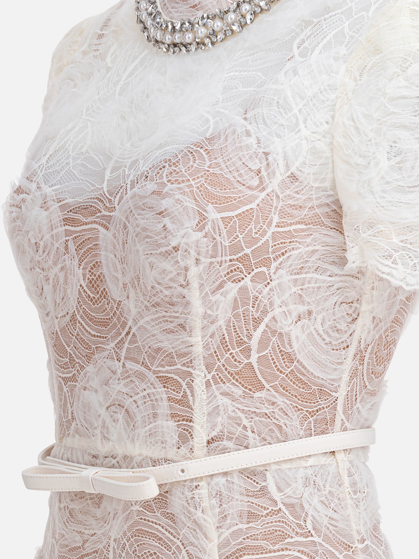 Midi dresses Solid colour  Beige - Self-portrait Women | PDP | VIETTI Online Store | Zoom-Modal_4
