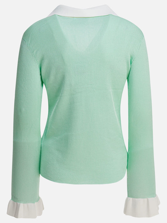 Casual tops Solid colour  Green - Self-portrait Women | PDP | VIETTI Online Store | 2
