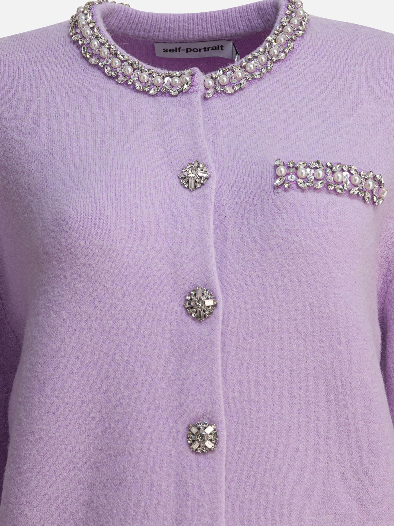 Cardigans Solid colour  Purple - Self-portrait Women | PDP | VIETTI Online Store | Zoom-Modal_3
