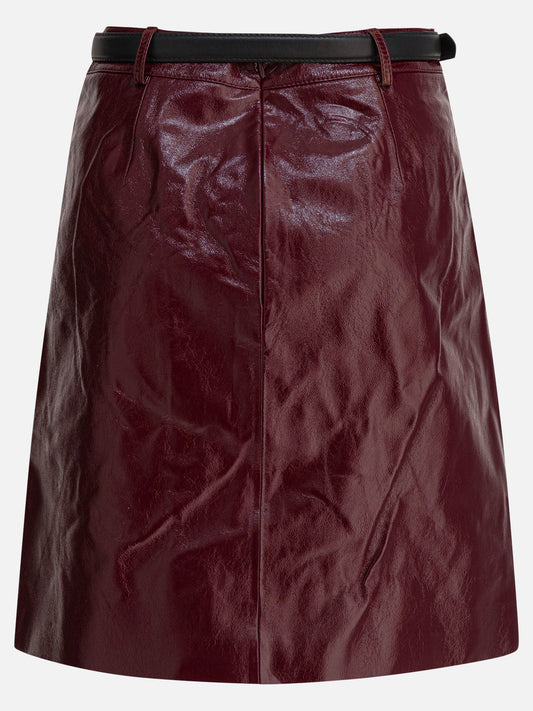 Miniskirts Solid colour  Bordeaux - Self-portrait Women | PDP | VIETTI Online Store | 2
