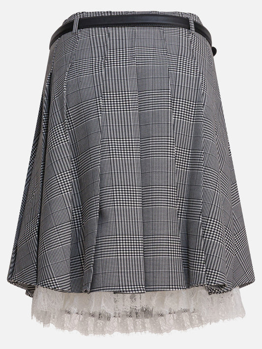 Miniskirts Prince of Wales  Grey - Self-portrait Women | PLP | VIETTI Online Store | 2
