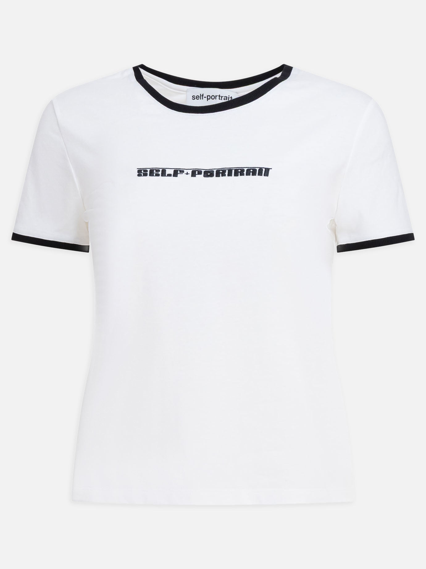 Crewneck t-shirts Logo  White - Self-portrait Women | PDP | VIETTI Online Store | Zoom-Modal
