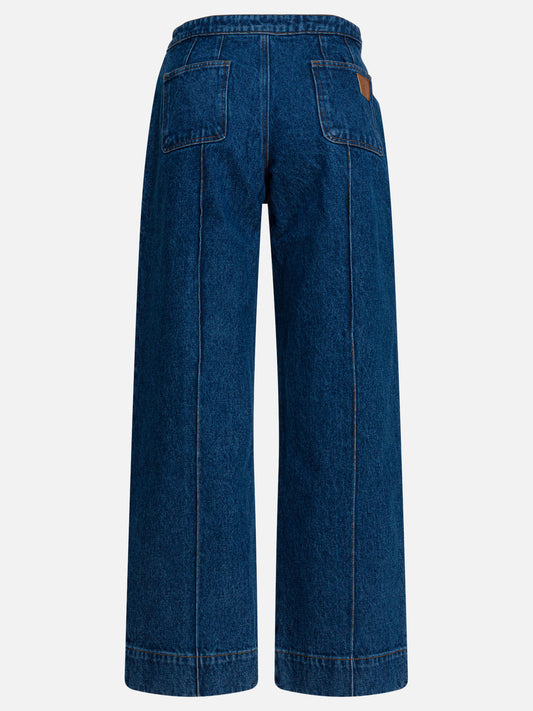 Wide-leg jeans Solid colour  Blue - Soeur Women | PLP | VIETTI Online Store | 2
