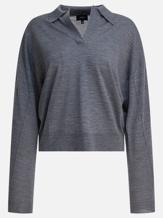 V neck sweaters Solid colour  Grey - Soeur Women | PDP | VIETTI Online Store 
