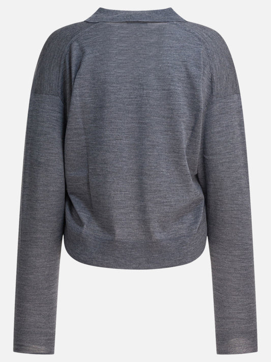 V neck sweaters Solid colour  Grey - Soeur Women | PDP | VIETTI Online Store | 2

