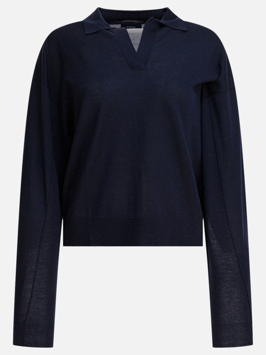 V neck sweaters Solid colour  Blue - Soeur Women | PDP | VIETTI Online Store 

