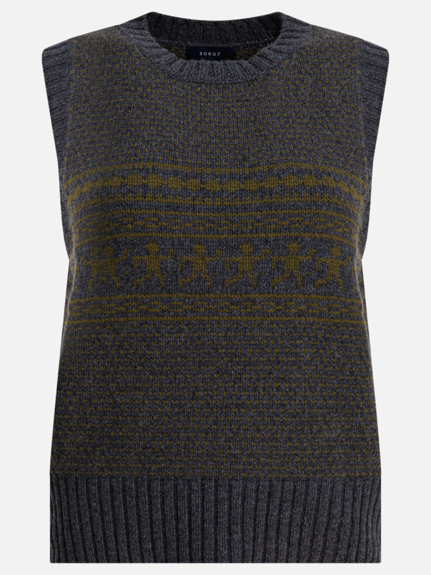 Vests Textured knit  Grey - Soeur Women | PDP | VIETTI Online Store | thumbnail